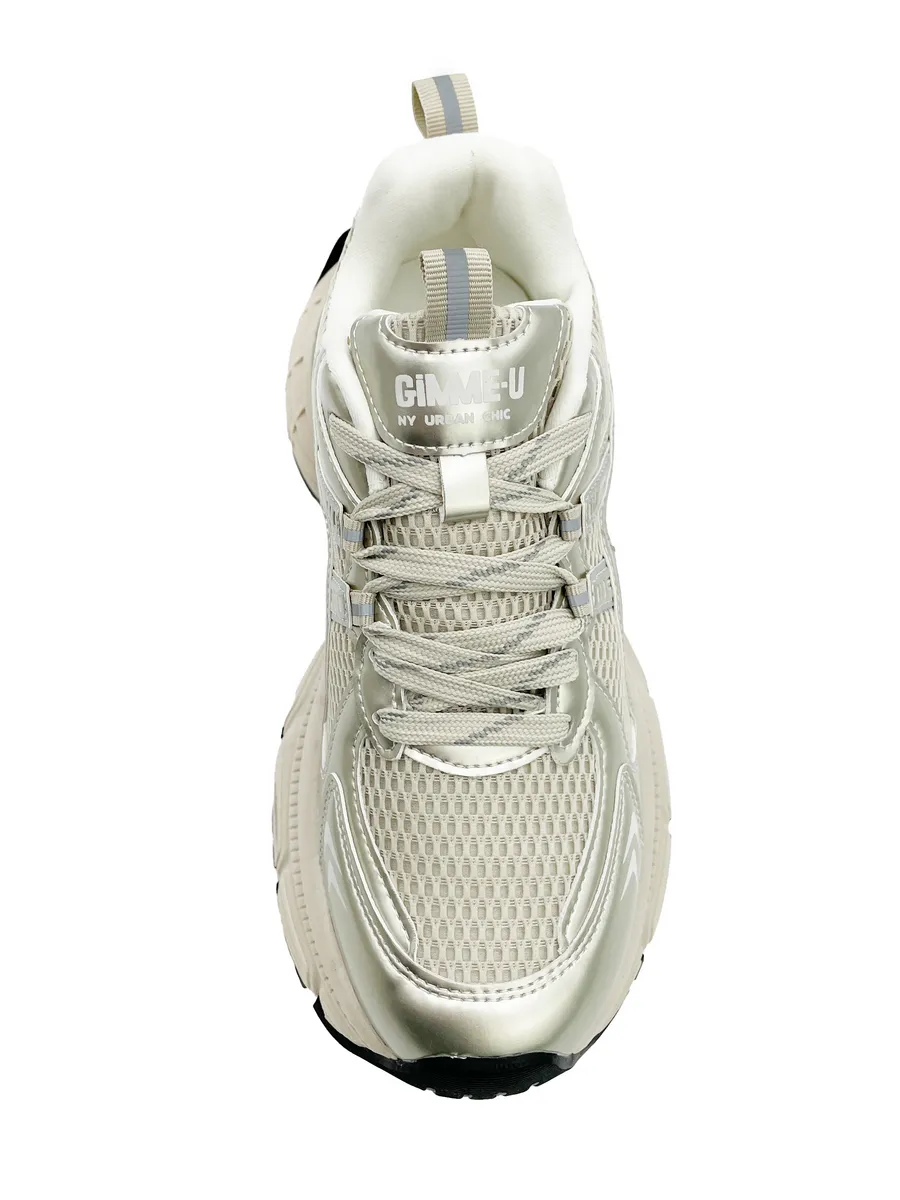 Кроссовки жен. 462-800-10-11  white+beige р.35
