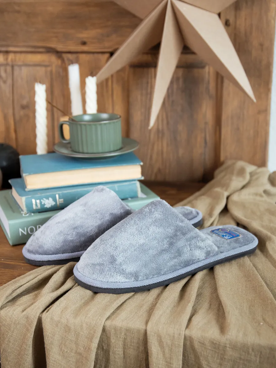 Тапочки домашние мужские А-56 В22-133-12 закрытые  (р.40/41)