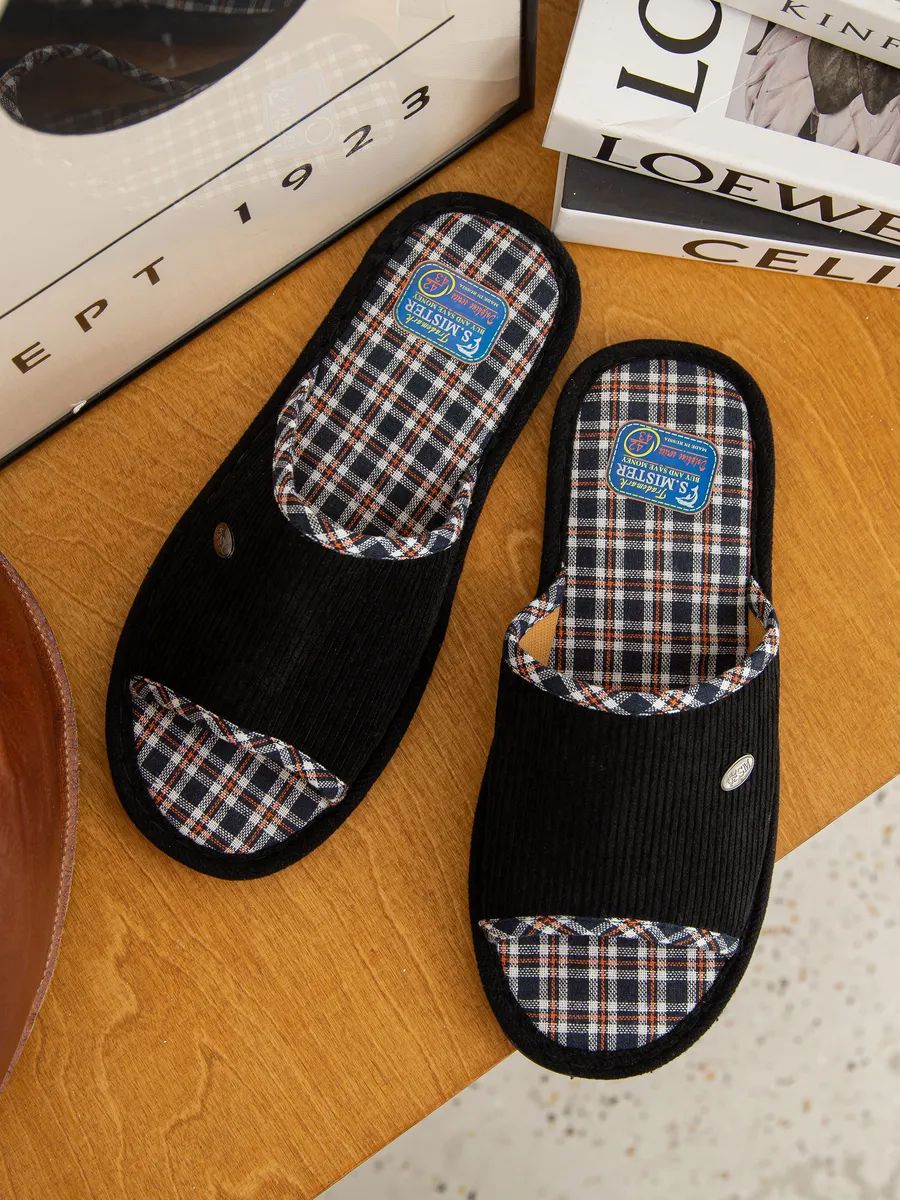 Тапочки домашние мужские А-56-201-01 открытые  (р.40/41)