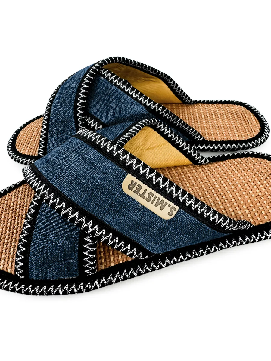 Тапочки домашние мужские А-67-145-02 открытые (р.40/41)