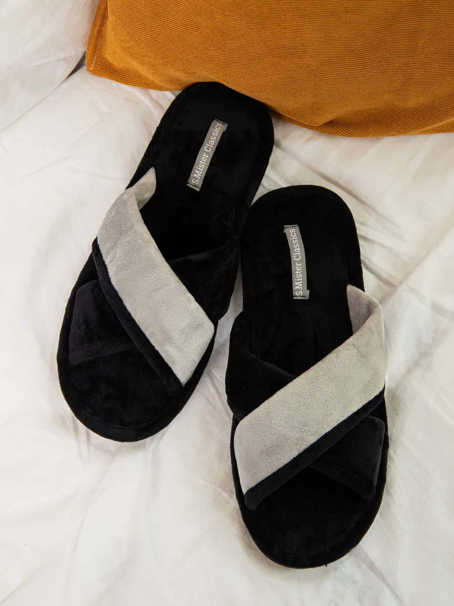 Тапочки домашние мужские А-56-515-01 открытые (р.40/41)