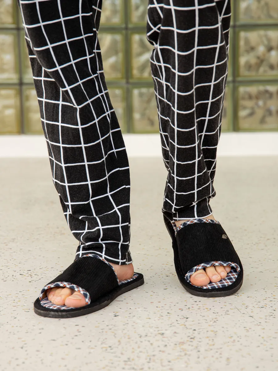 Тапочки домашние мужские А-56-201-01 открытые  (р.40/41)