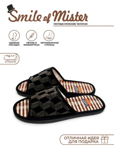 Тапочки дом мужские А-56 В 22-045-1-01 на соломке  42-43