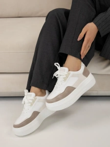 Кроссовки женские 462-106-10-11-16 white+beige р.37