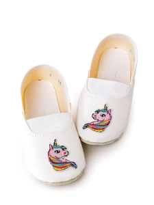 Чешки детские Р-121 Белые, розовый единорог р.23