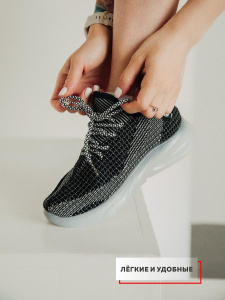 Кроссовки жен. ZM27-GD black  (39р)