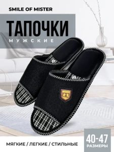Тапочки домашние мужские А-67-149-01 открытые (р.40/41)